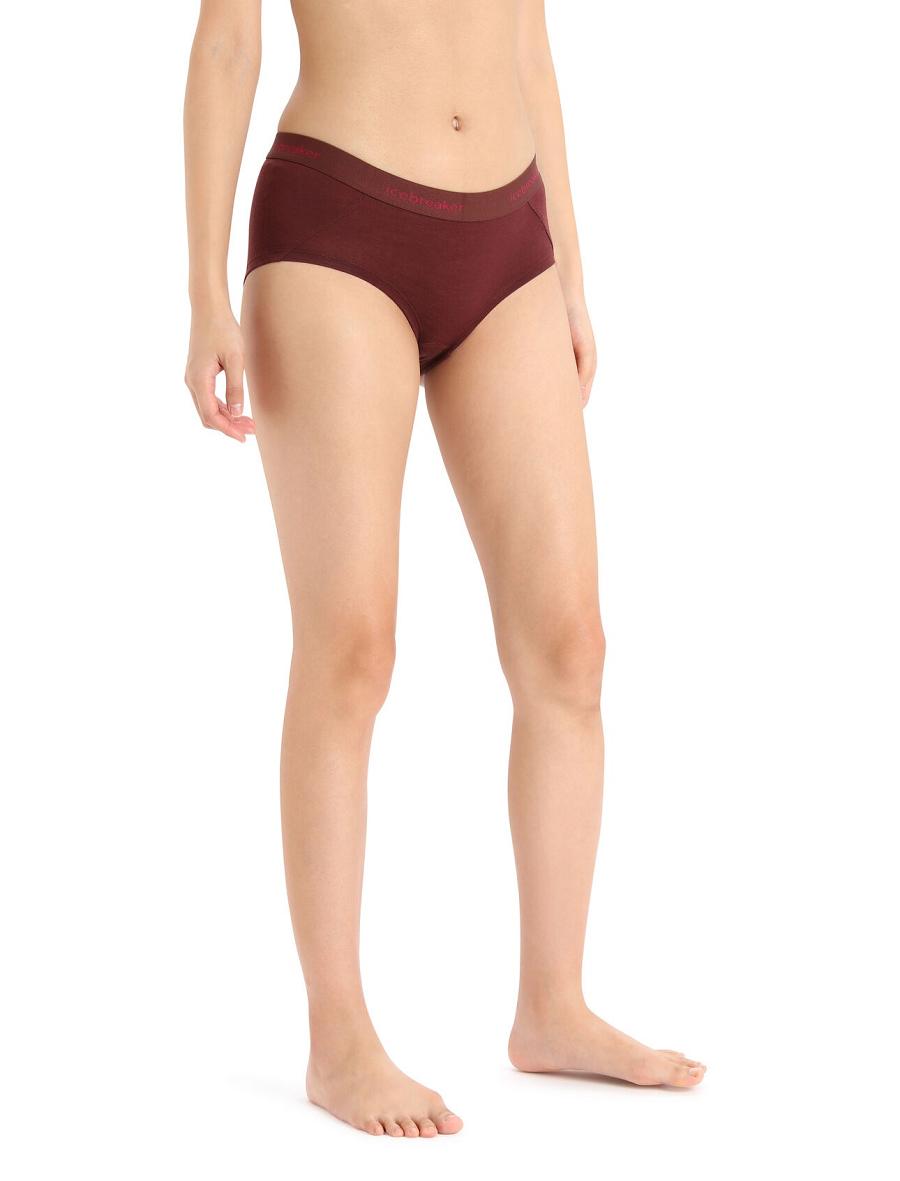 Women\'s Icebreaker Merino Sprite Hot Pants Underwear Espresso | CA 1241VRWD